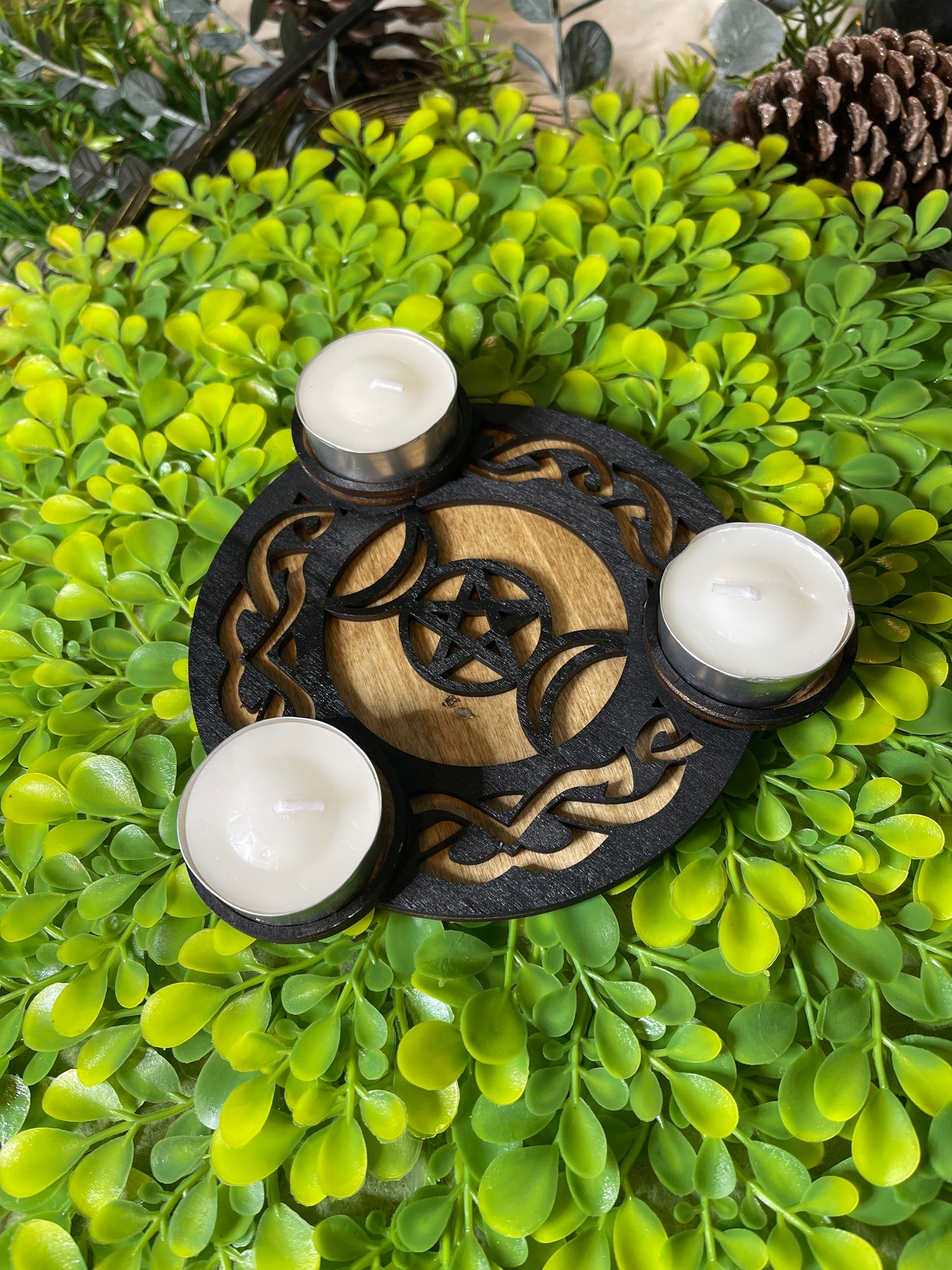 Laser Cut Ritual Tea Light Candle Holder