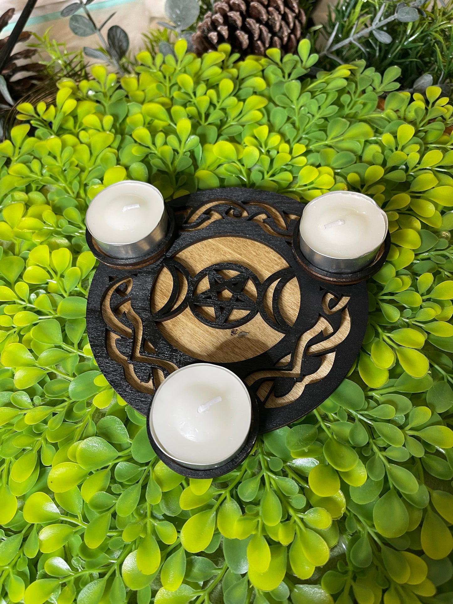 Laser Cut Ritual Tea Light Candle Holder